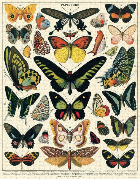 "Schmetterlinge" Cavallini Vintage Puzzle, 1000 Teile